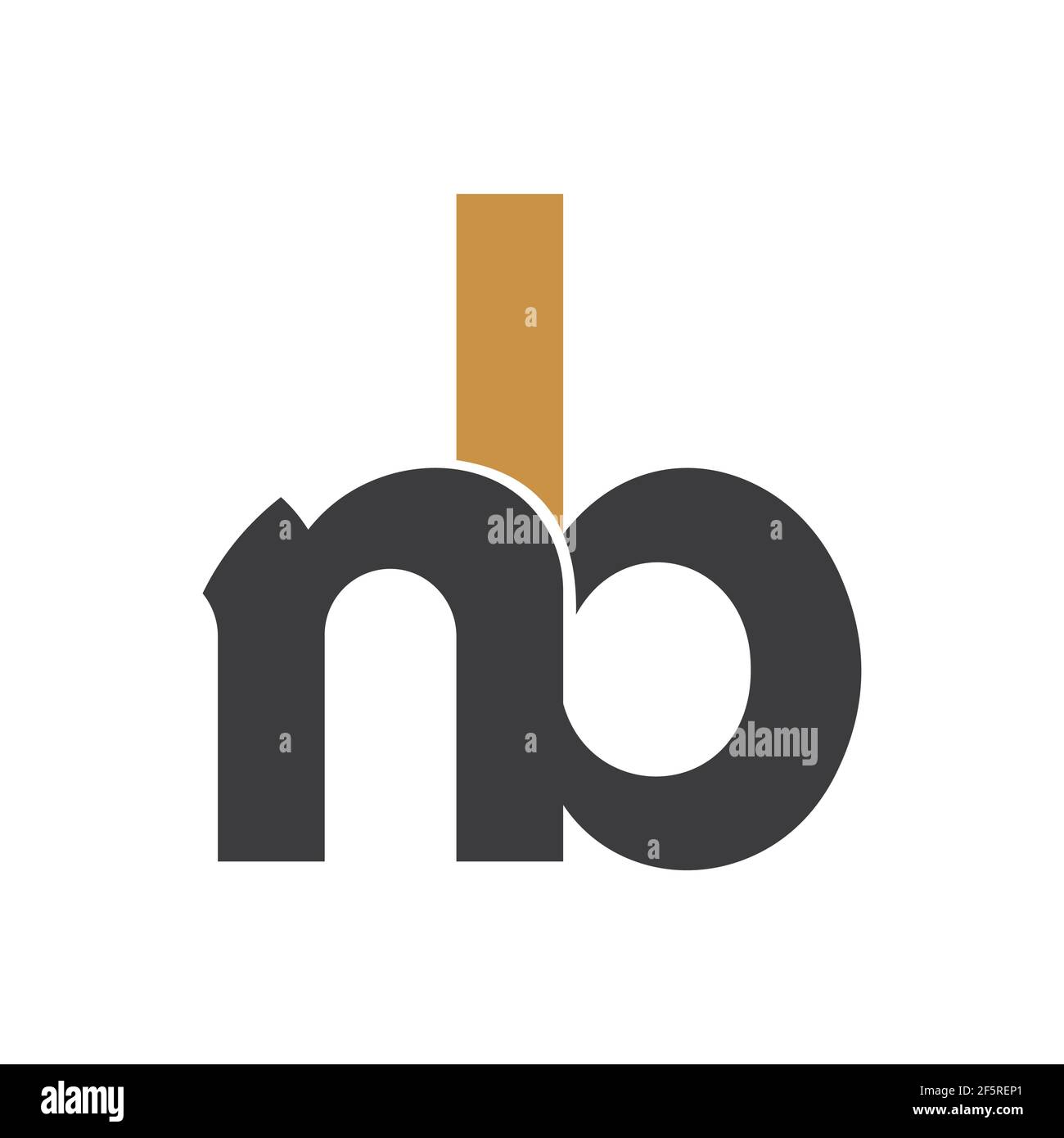 Diseño inicial de plantilla vectorial de logotipo de BN letras. Letra creativa resumen nb logo diseño. Carta vinculada diseño del logotipo de nb. Ilustración del Vector