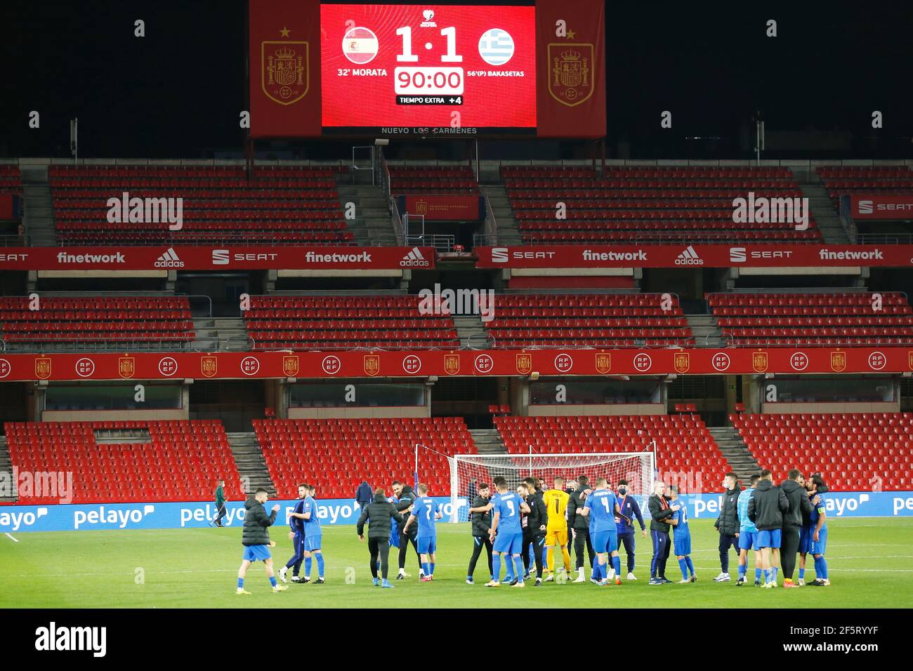 Biblia caja Tres Granada, España. 25th de marzo de 2021. Grupo de equipos de Grecia (GRE)  Fútbol/Fútbol : Grupo de equipos de Grecia celebra después de la Copa  Mundial de la FIFA 2022 ronda de