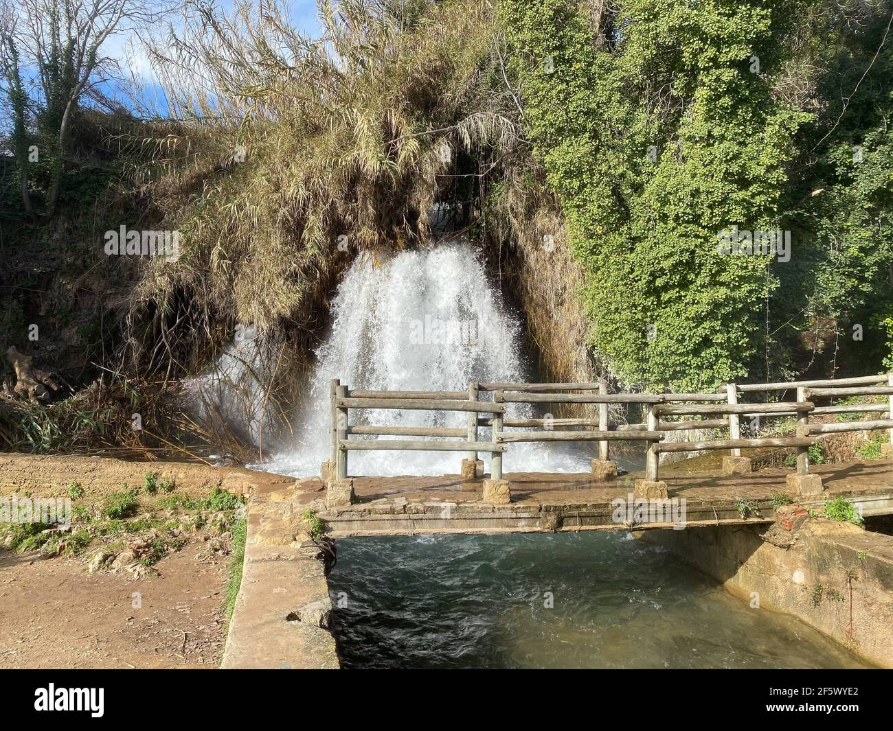 Ruta de las tres cascadas de ANNA, situada en la provincia de Valencia,  España. Vista Fotografía de stock - Alamy