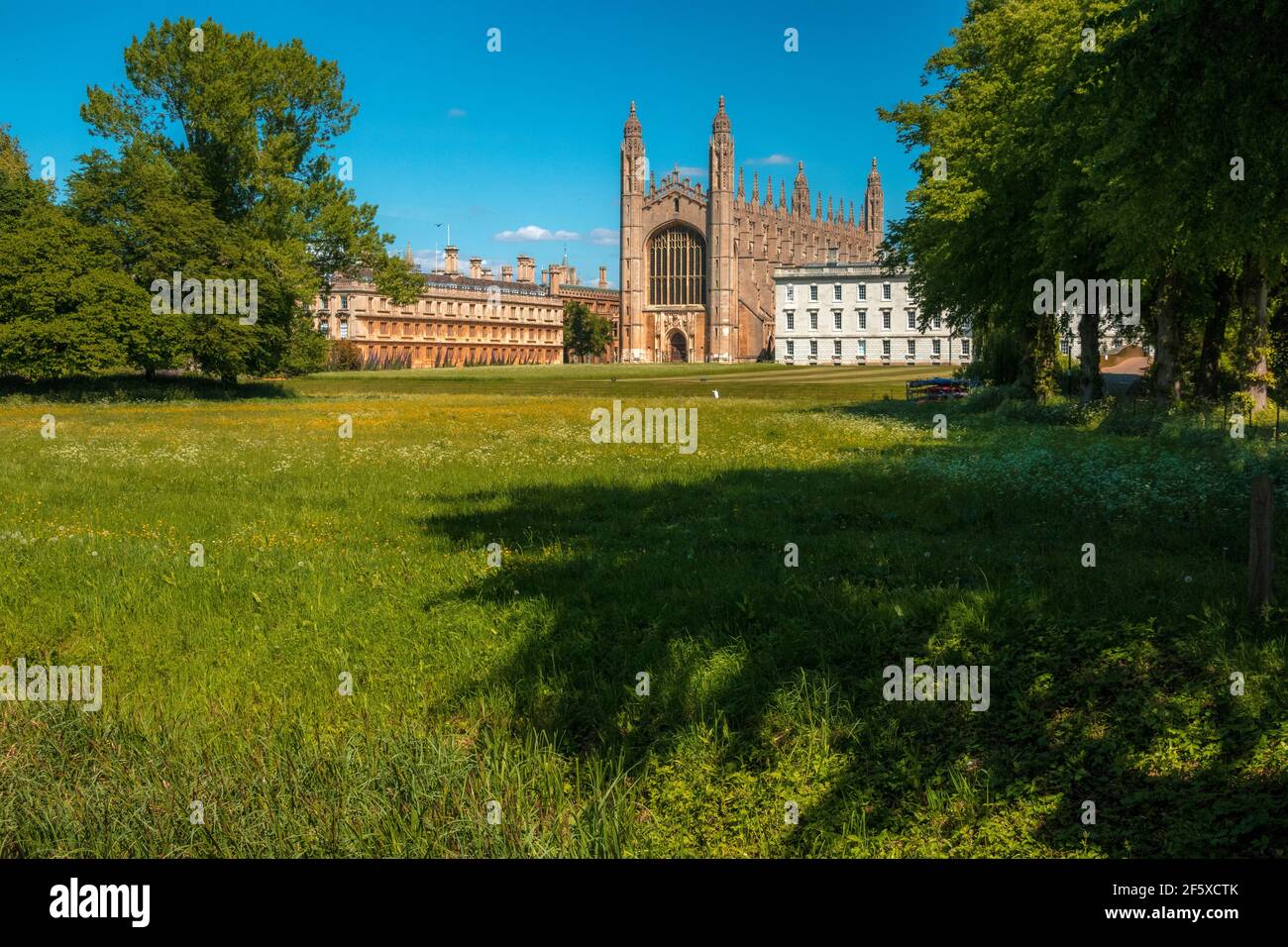 Kings College Chapel desde la espalda Cambridge Inglaterra Foto de stock