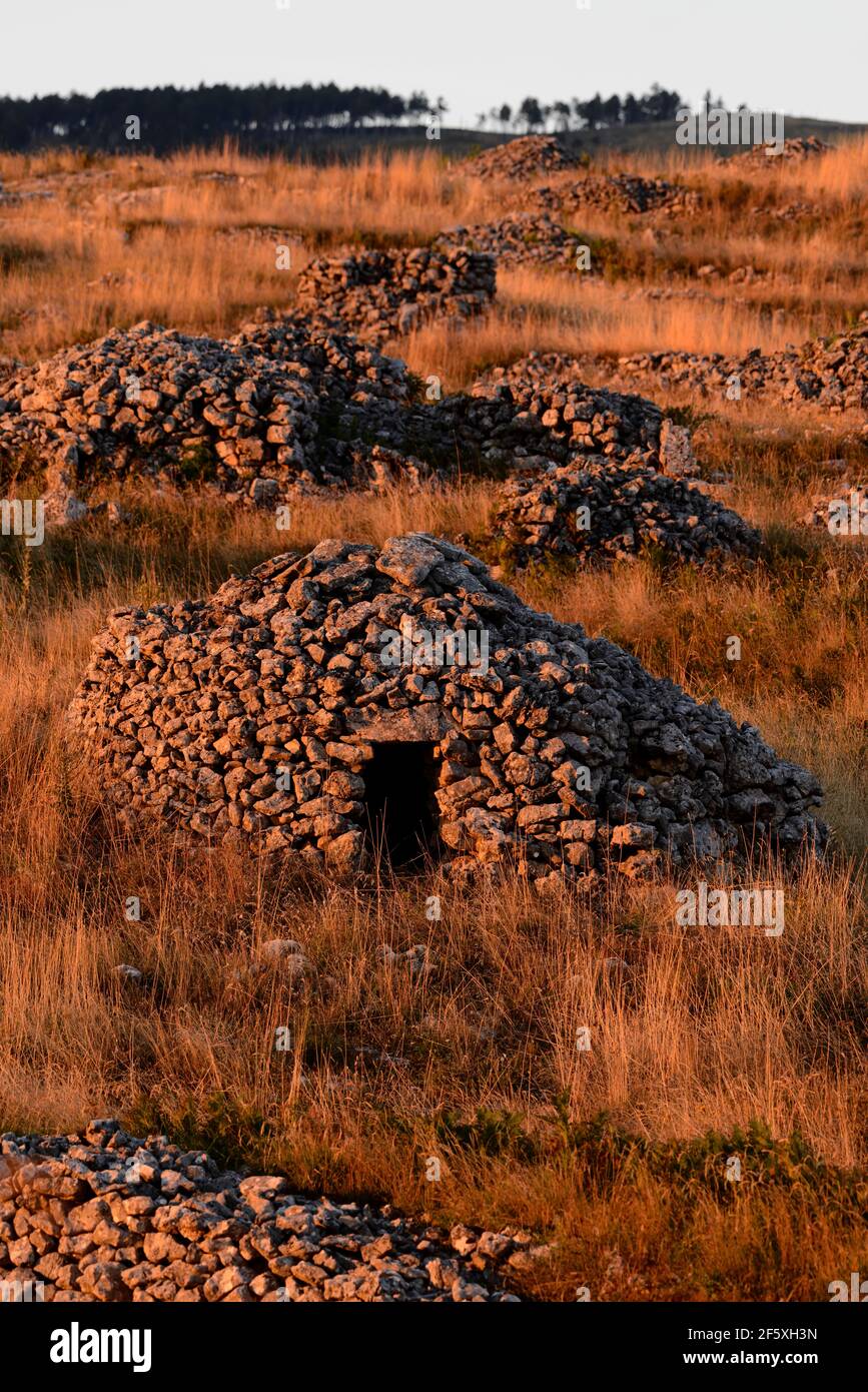 Casas de piedra Foto de stock