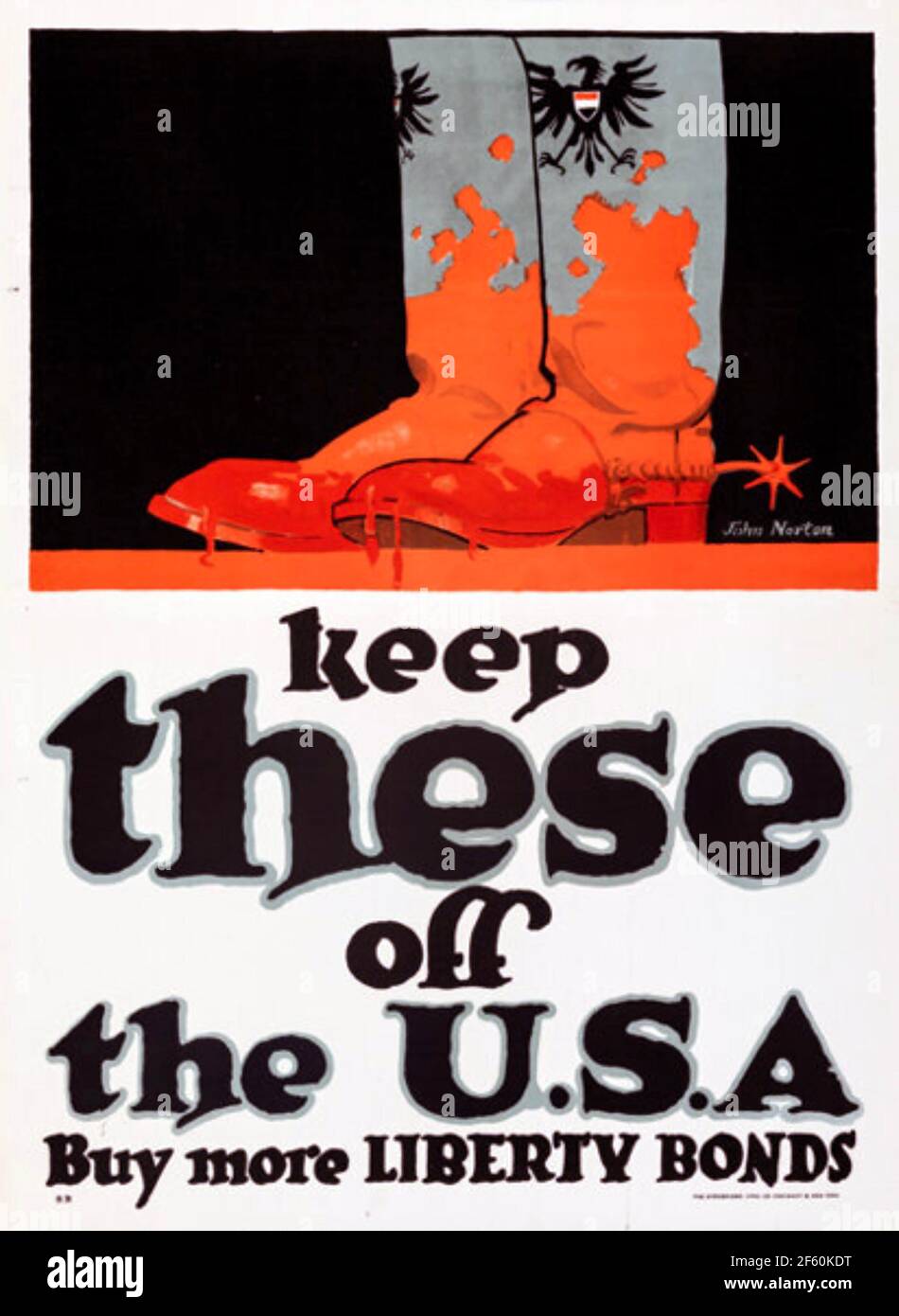 MANTENGA ESTOS FUERA DEL cartel de propaganda estadounidense 1917 Foto de stock