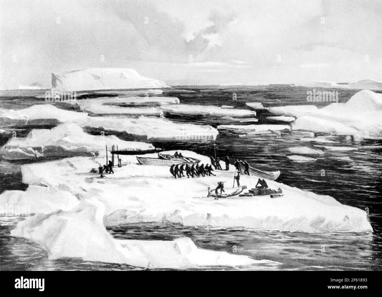 Expedición Imperial Transantártica, 1915 Foto de stock