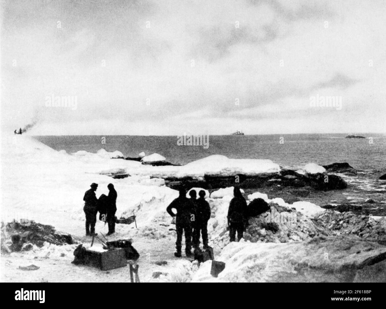 Rescate de la expedición Imperial Transantártica, 1916 Foto de stock