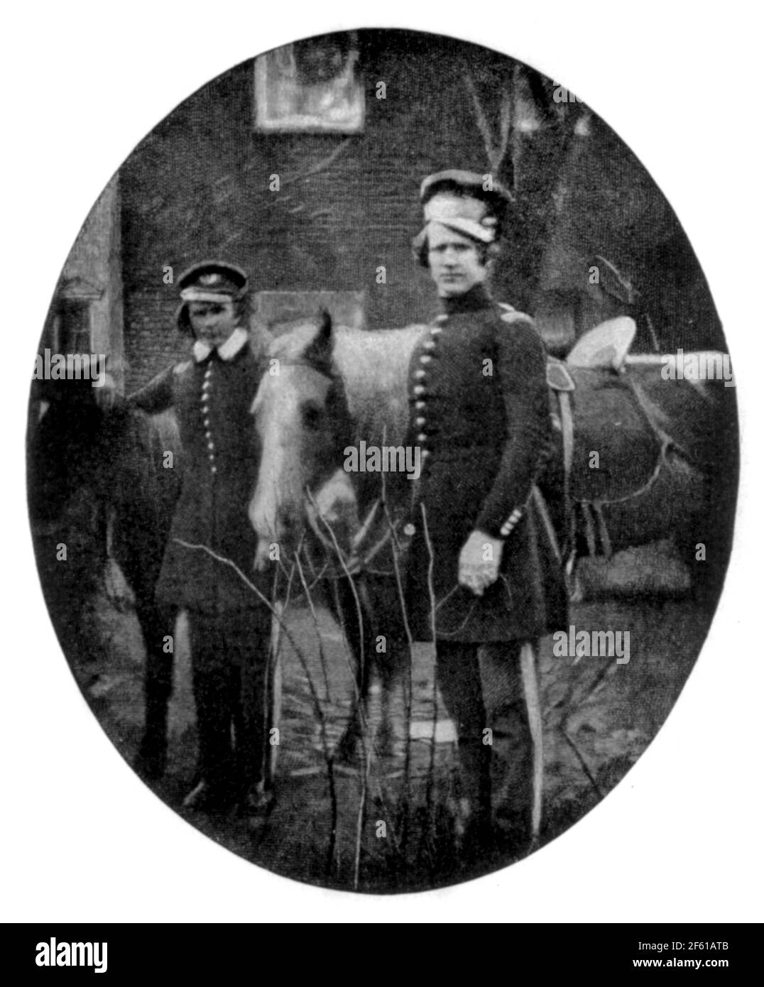 Los jóvenes Ulises S. Grant y Alexander Hays, 1845 Foto de stock