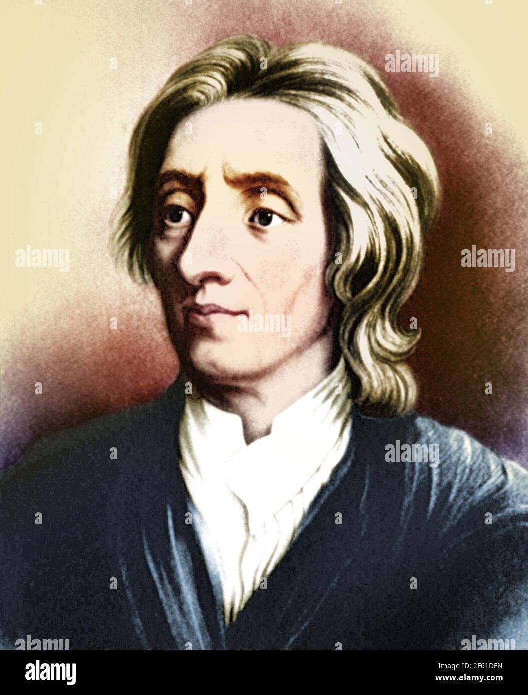 John Locke, Filosofal de la Ilustración inglesa Foto de stock