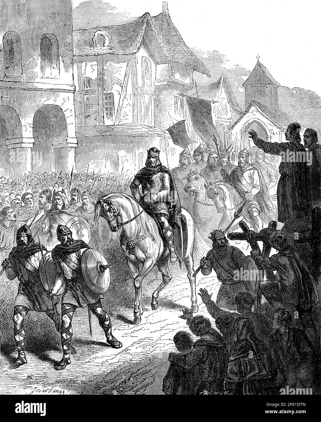 Charles Martel, líder militar y político franco Foto de stock