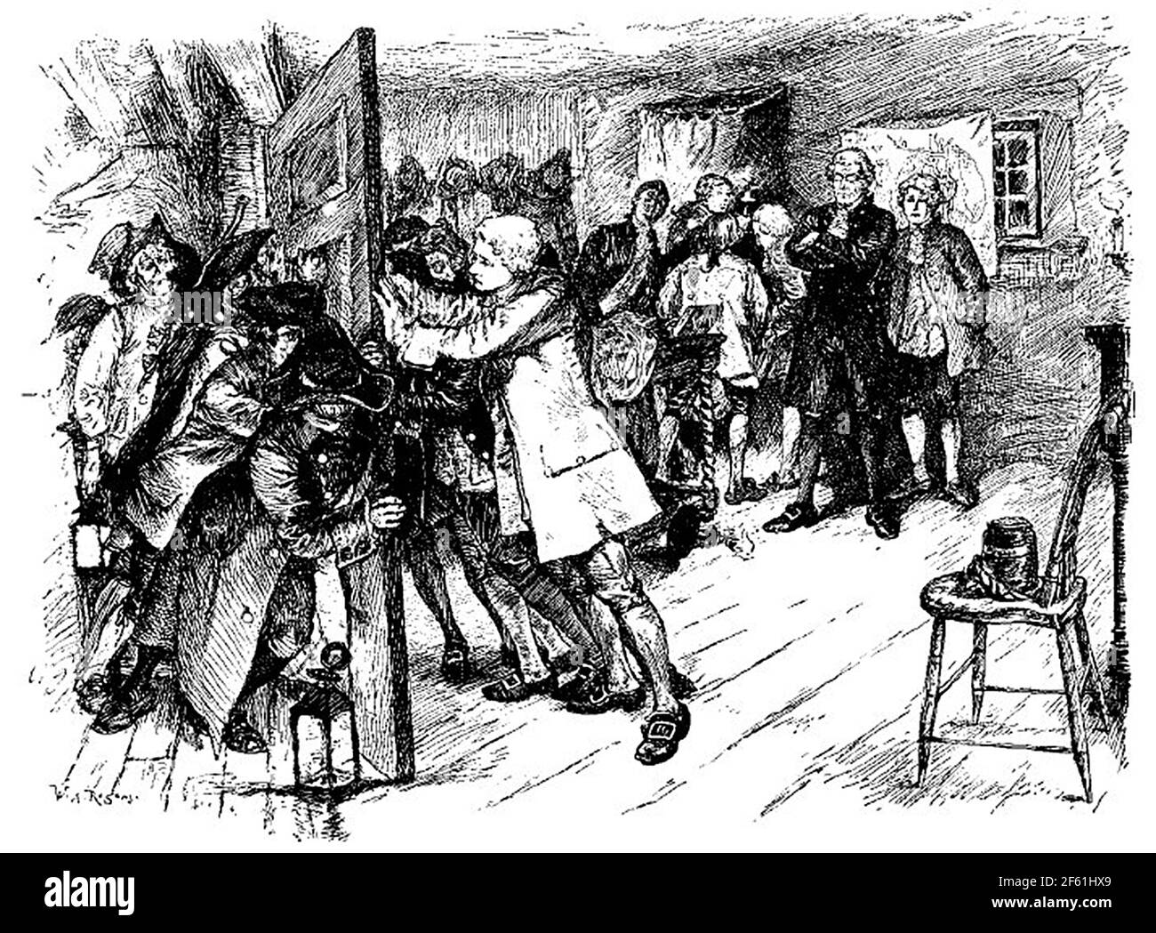 Doctors' Riot, Nueva York, 1788 Foto de stock