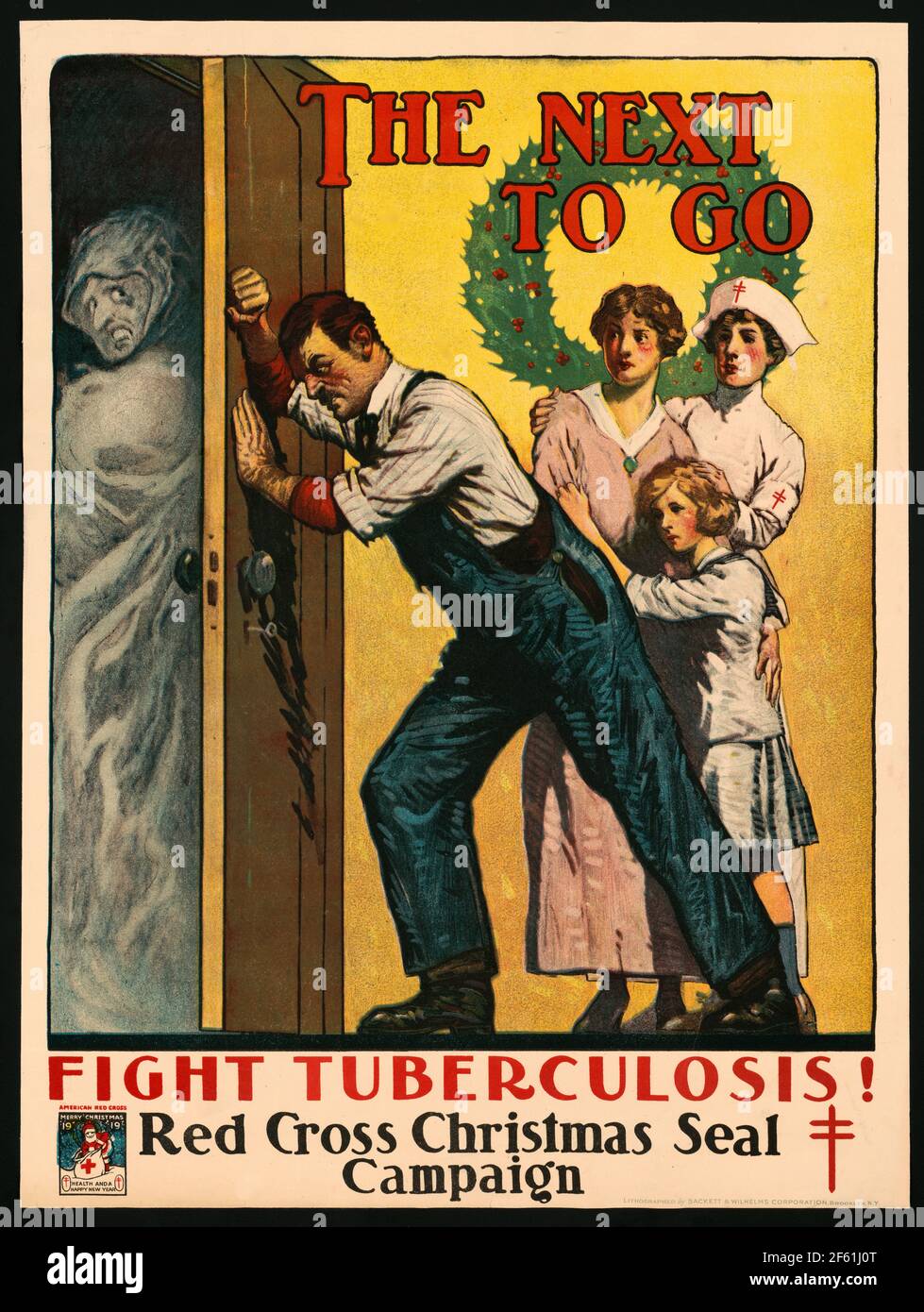 Póster de Salud Pública de la Tuberculosis, 1919 Foto de stock