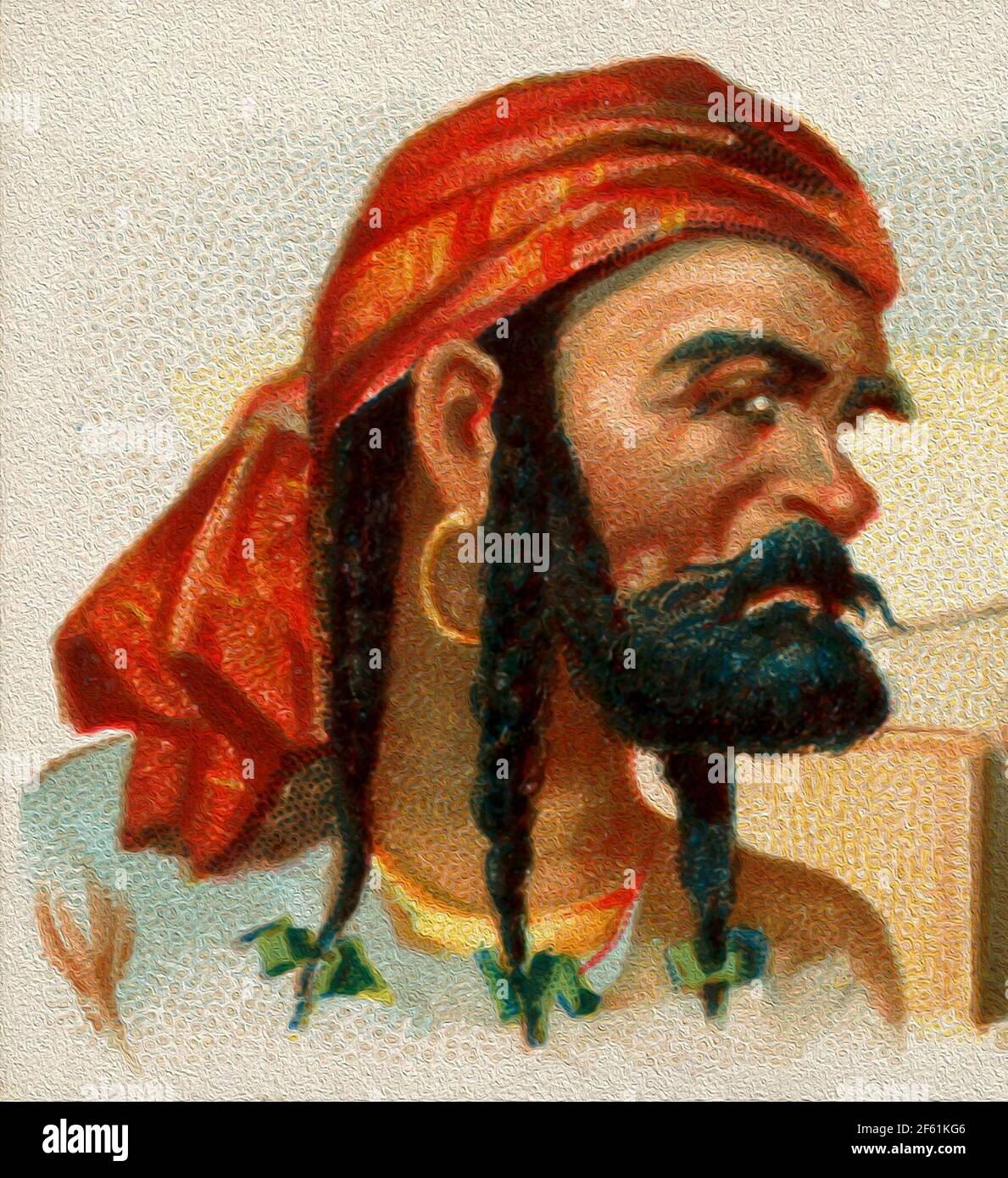 Edward Teach o Barba Negra, Pirata Inglés Foto de stock
