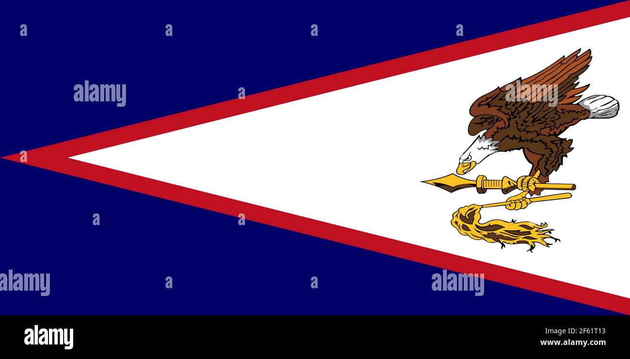 Samoa Americana, Bandera Foto de stock