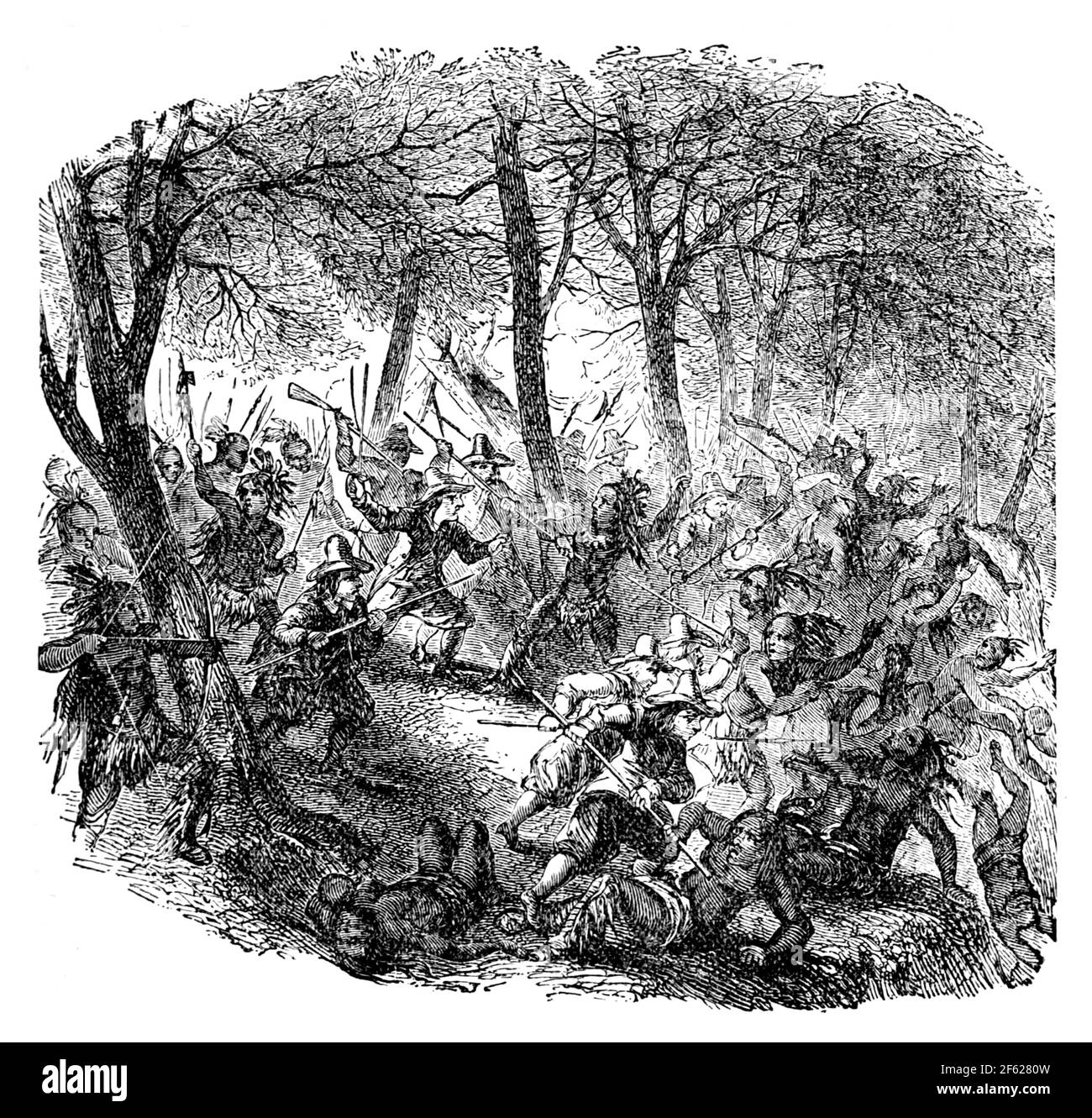 Batalla de Point Pleasant, 1774 Foto de stock