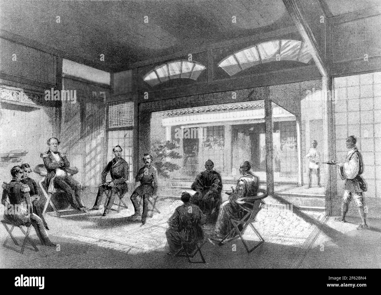Convención de Kanagawa, 1854 Foto de stock