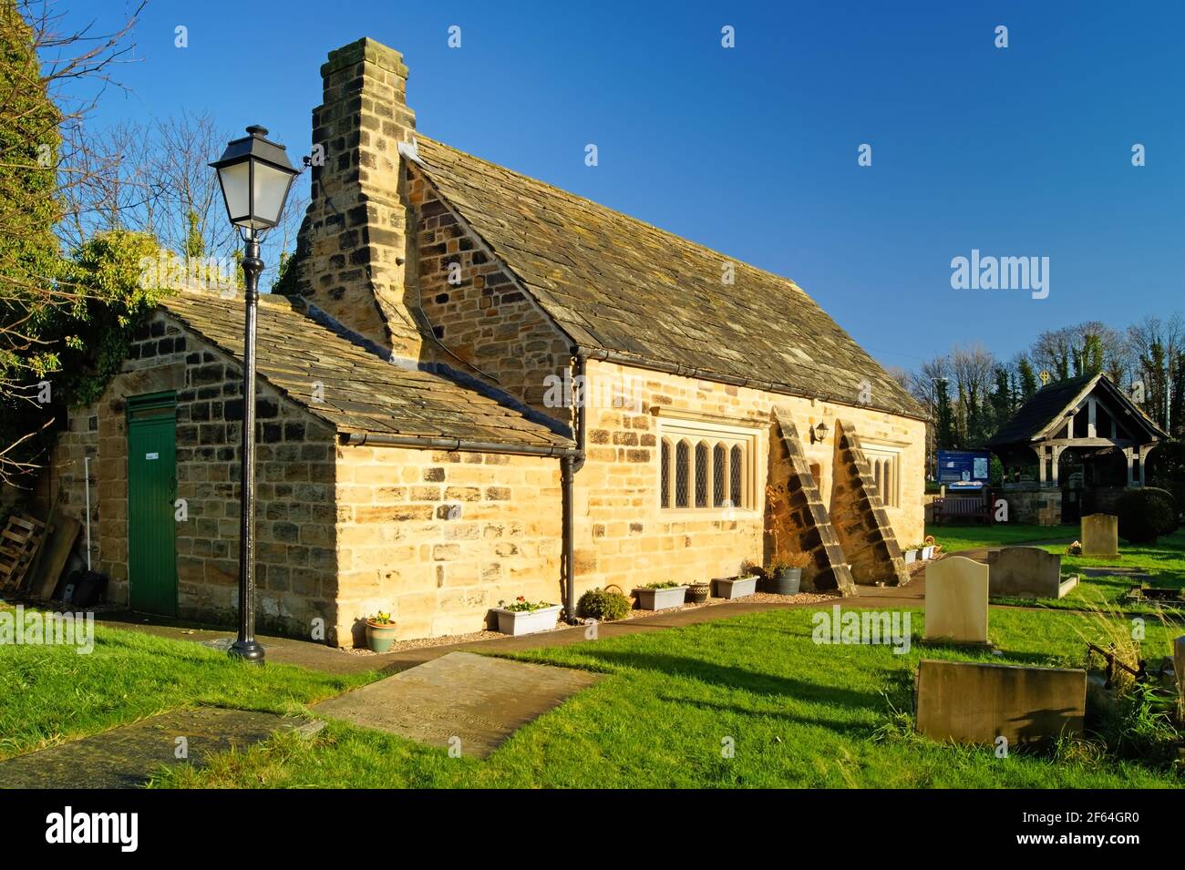 Reino Unido, West Yorkshire, Wakefield, Felkirk, Iglesia de San Pedro, Sala de la vieja escuela Foto de stock