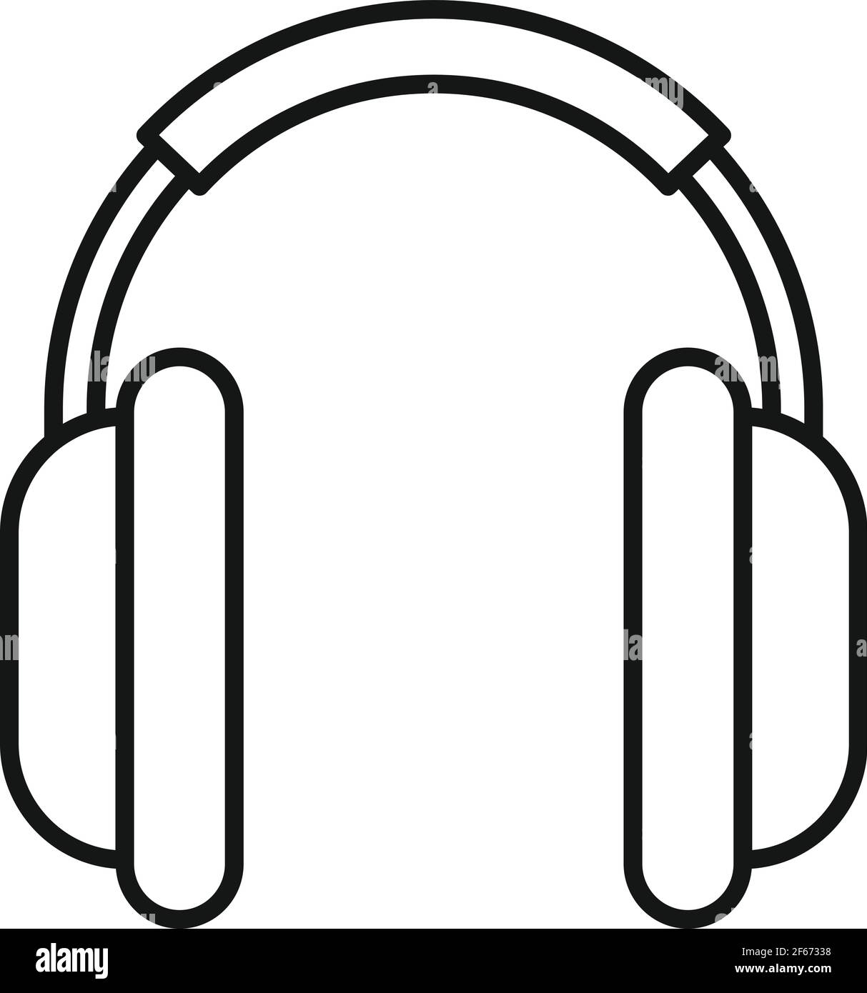 Icono de auriculares insonorizados, estilo contorno Imagen Vector de stock  - Alamy