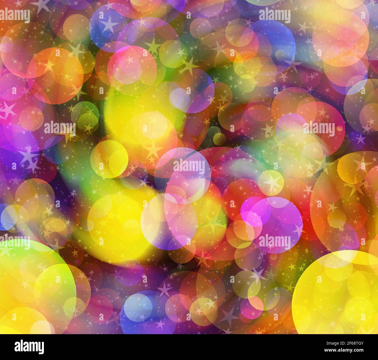 el color de fondo multicolor con estrellas pintadas y burbujas se difuminan  con el movimiento soñador Fotografía de stock - Alamy