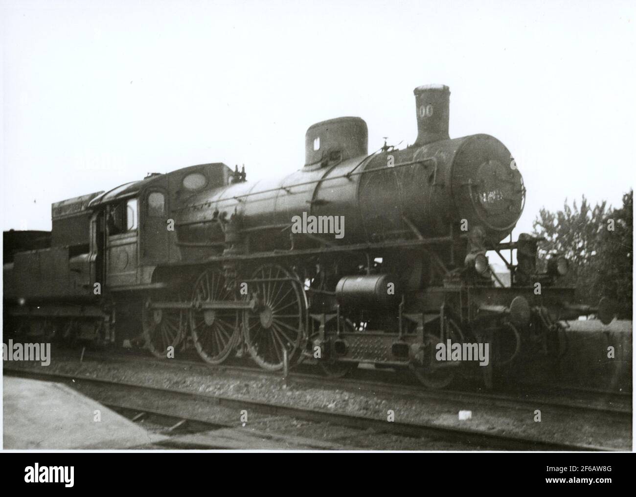 Ferrocarriles estatales, SJ A2 1000.Närbild en locomotora de vapor con licitación. Foto de stock