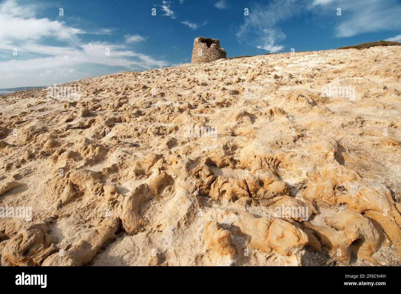 Torre del Pozzo Torre, Cuglieri, Oristano, Cerdeña, Italia, Europa Foto de stock