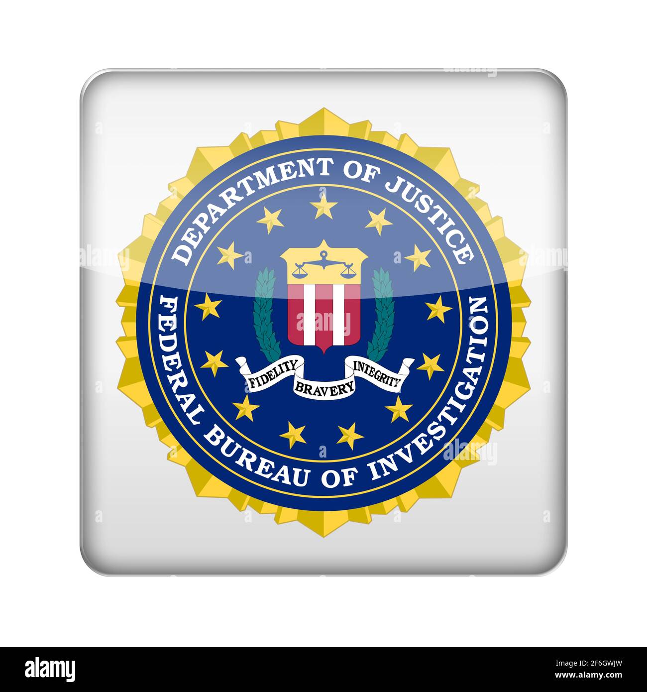 FBI el Federal Bureau of Investigation logo Foto de stock