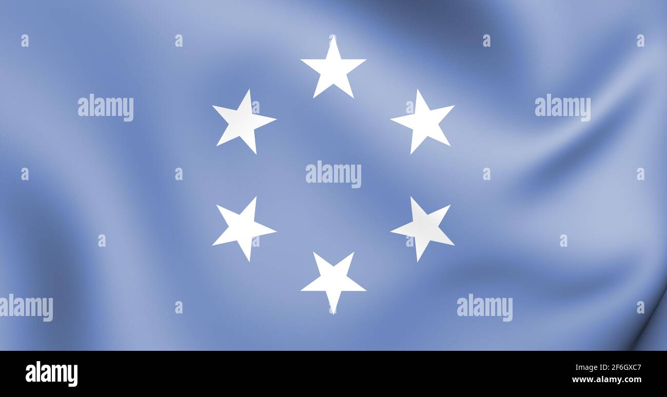 3D Territorio en de la Bandera de las Islas del Pacífico