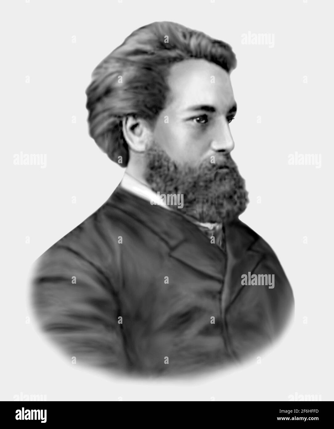 Sergei Korsakoff 1854-1900 neuropsiquiatra ruso Foto de stock