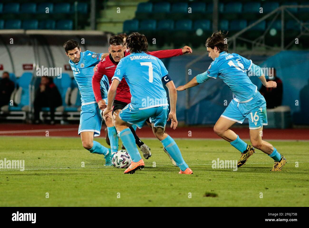 Albania - San Marino, Qatar 2022 Foto de stock