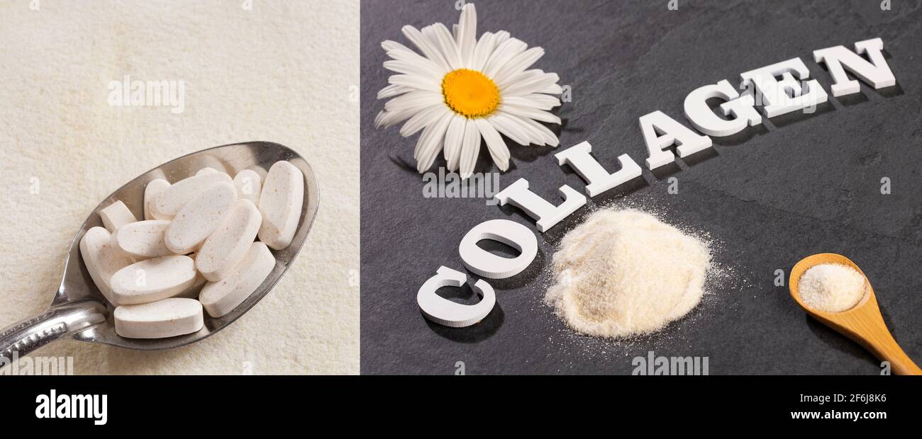 Gelatina orgánica en polvo colágeno hidrolizado. Espacio de texto