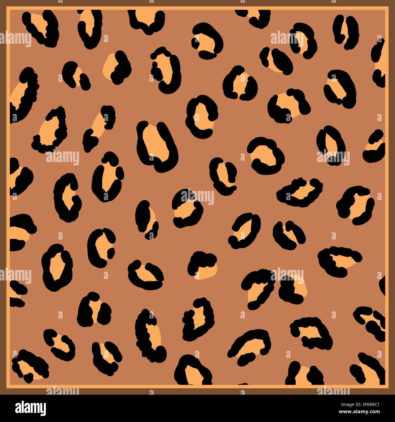 Resumen moderno estampado de leopardo para pañuelo, pañuelo, bufanda,  pañuelo, mantón, bufanda de cuello. Patrón cuadrado con ornamento. Vector  Paisley con Imagen Vector de stock - Alamy