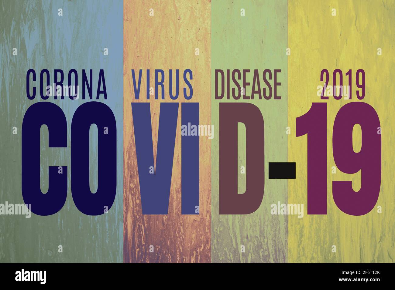 Dejar de propagar la enfermedad pandémica del brote global del virus de la corona COVID-19. Foto de stock