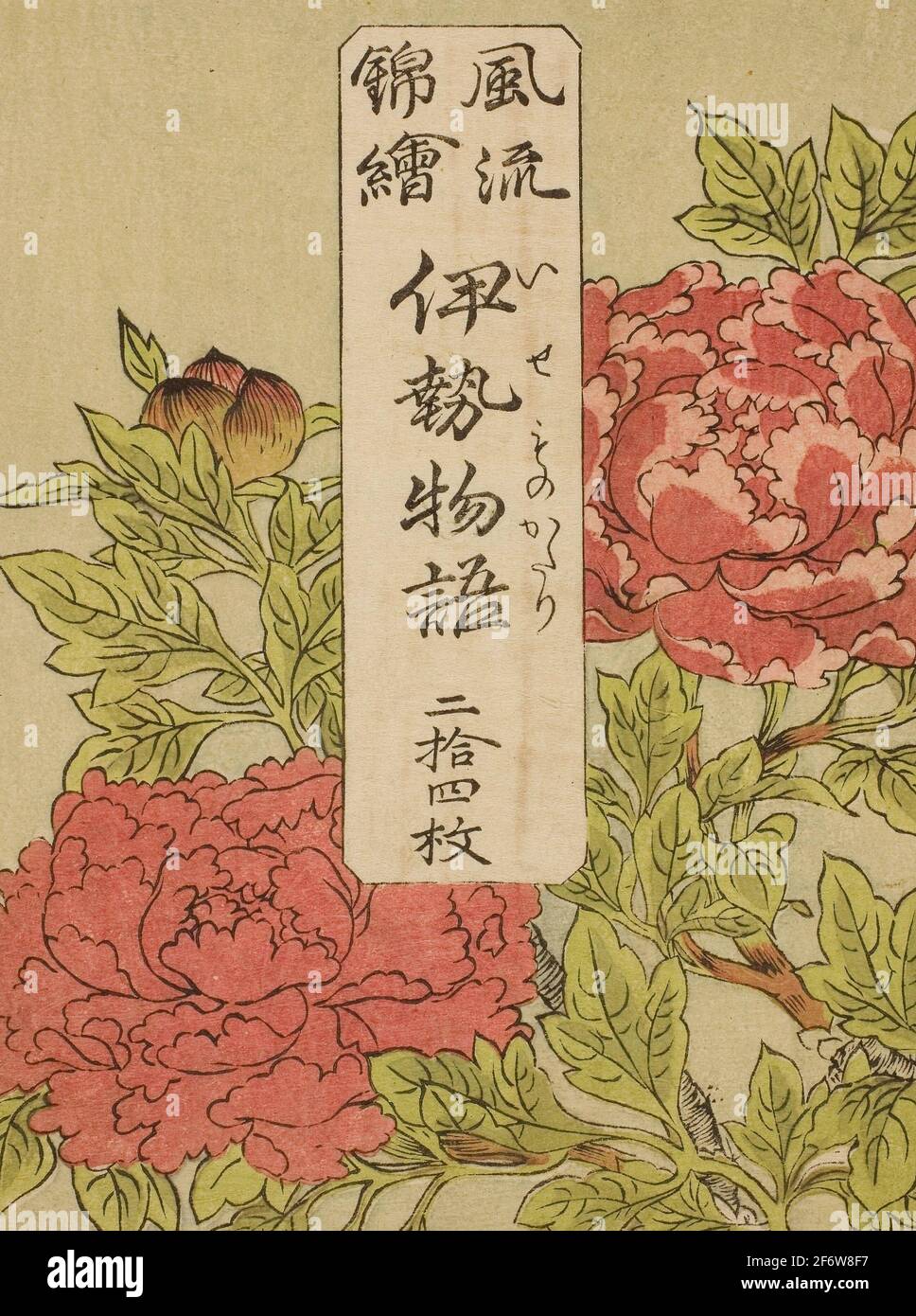 Autor: Katsukawa Shunsho. Envoltorio impreso en color para la serie - - Furyu Nishiki-e Ise Monogatori - - - c. 1772/73 - Katsukawa Shunsho < ~ Japonés, Foto de stock