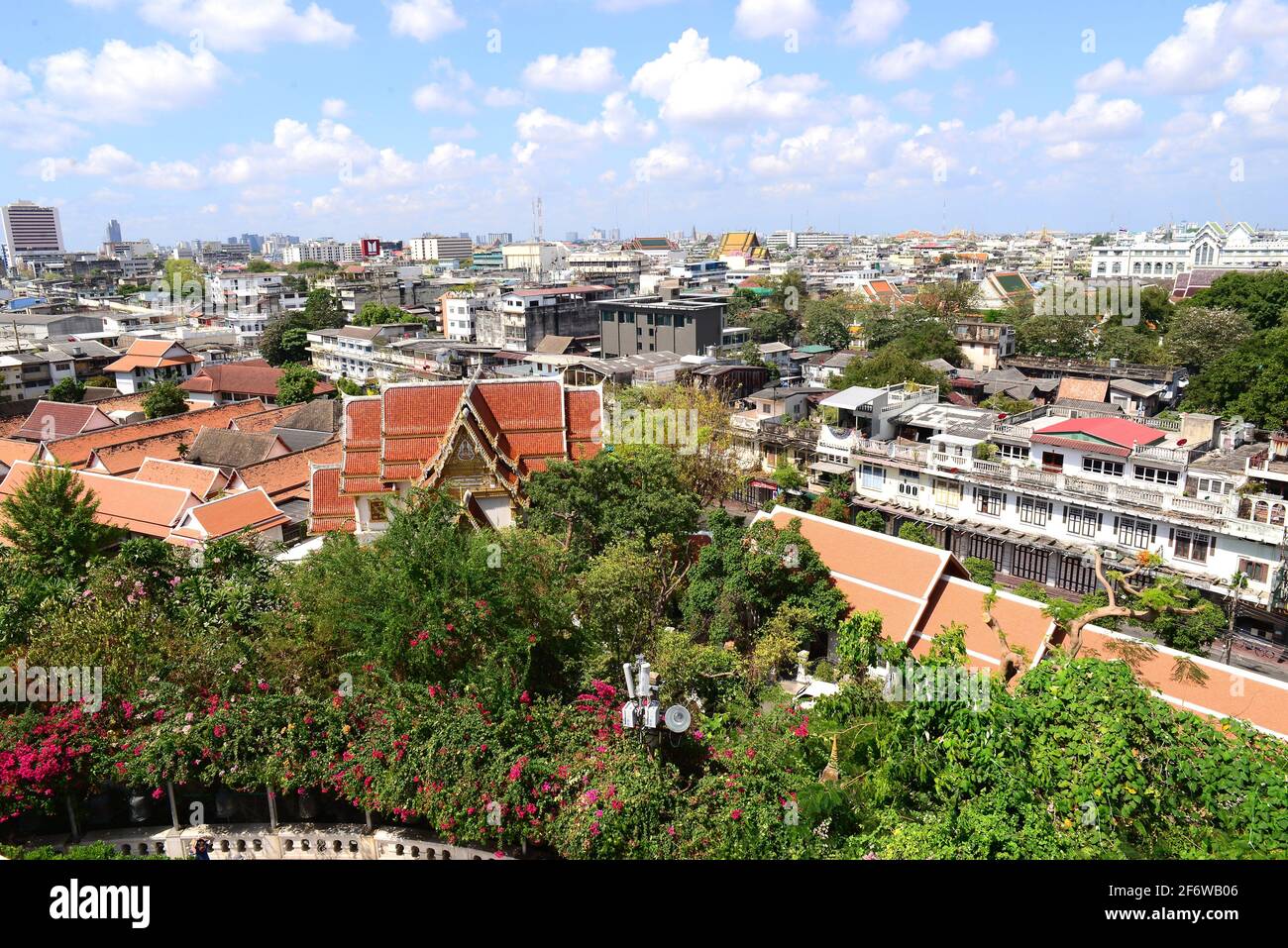 Bangkok ver desde Wat Saket. Tailandia. Foto de stock