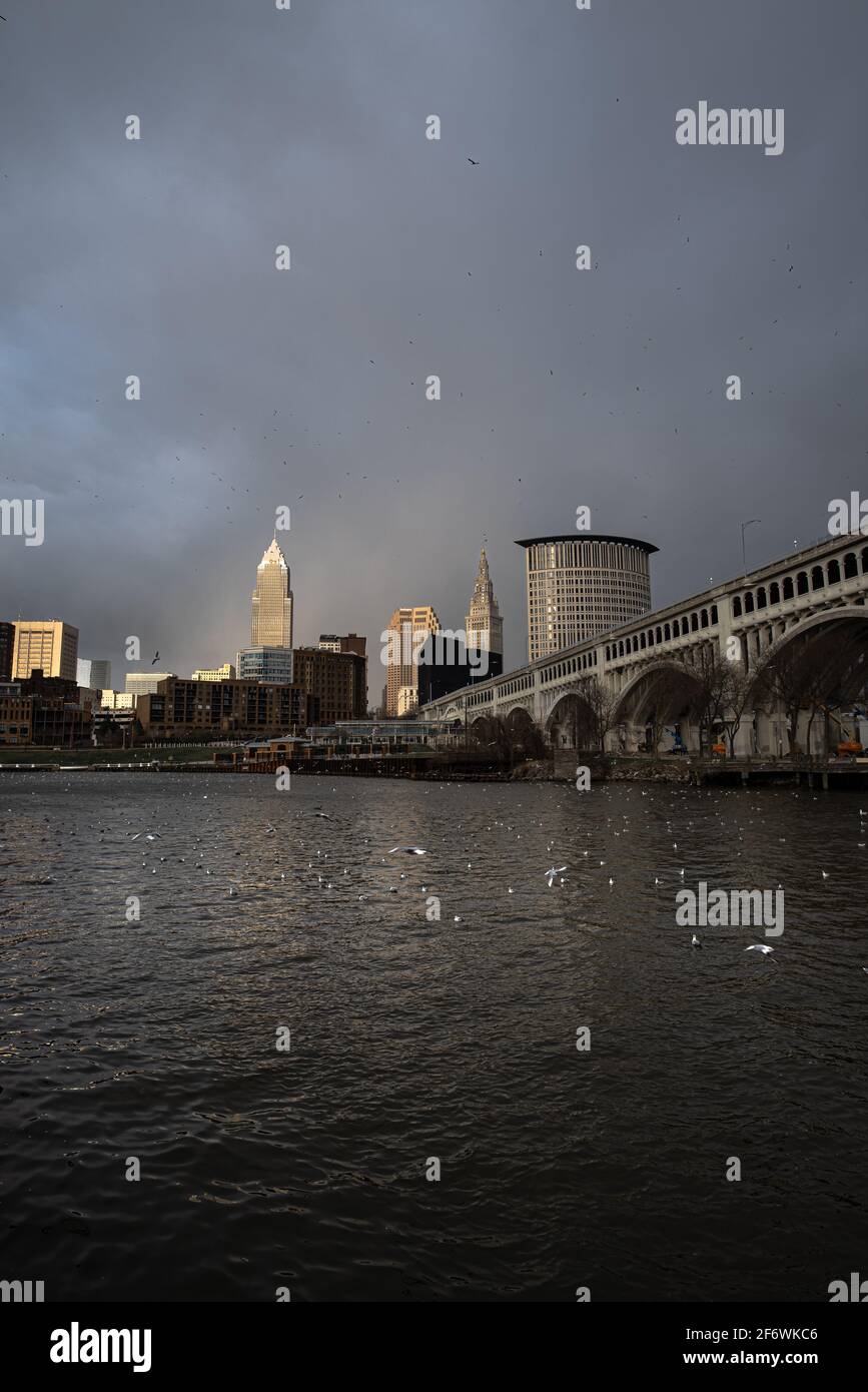 Perfil de Cleveland, ohio Foto de stock