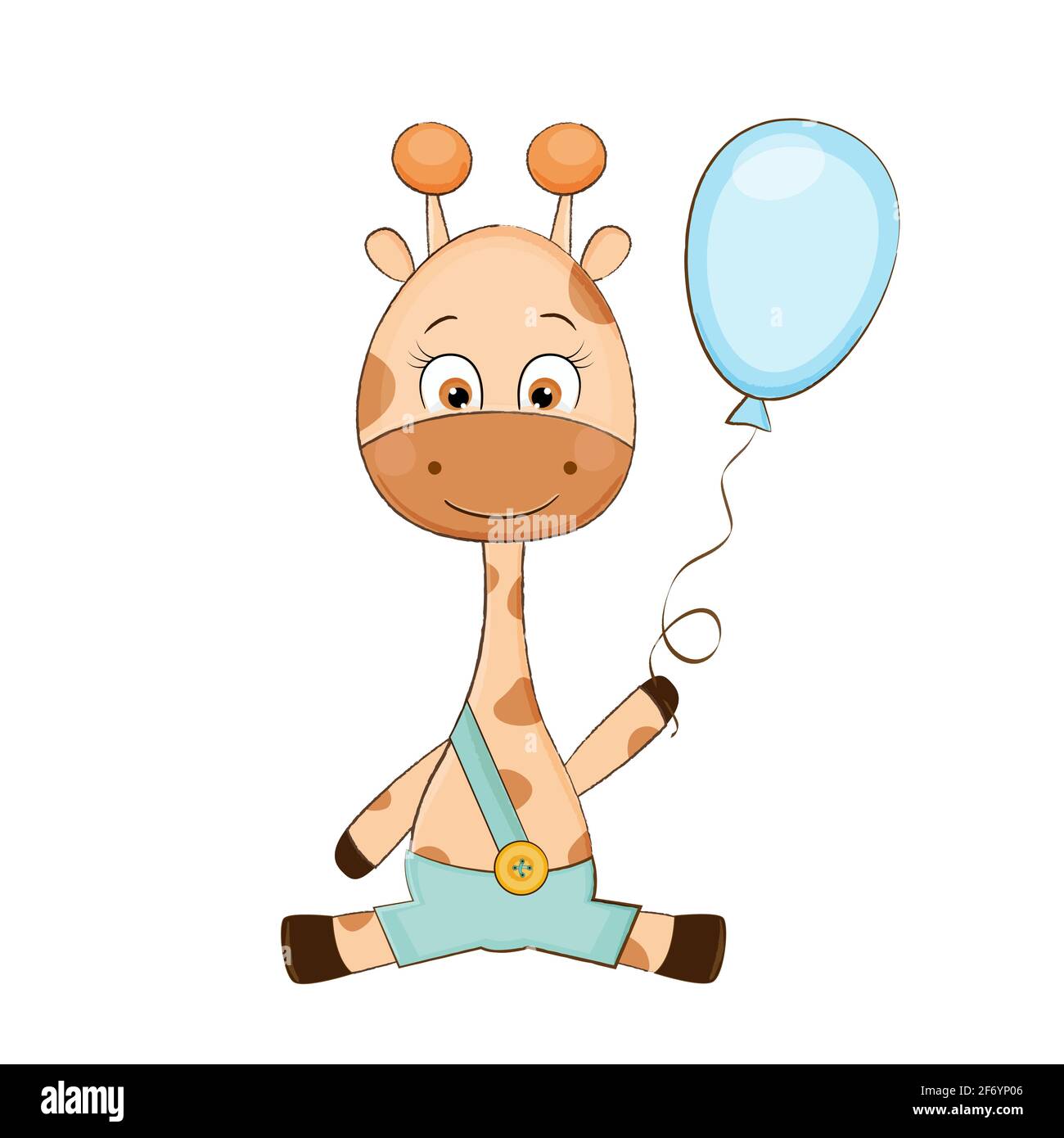 Lindo bebé de jirafa de dibujos animados con globo de aire. Ilustración vectorial Imagen Vector de stock - Alamy Lindo bebé de jirafa de dibujos animados con globo de aire. Ilustración vectorial Imagen Vector de stock - Alamy