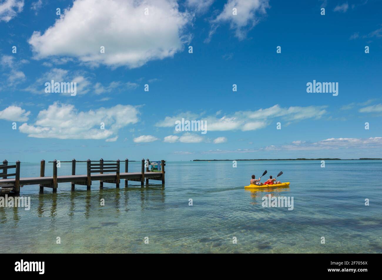 Kayak en pareja, Key Largo Florida Estados Unidos Foto de stock