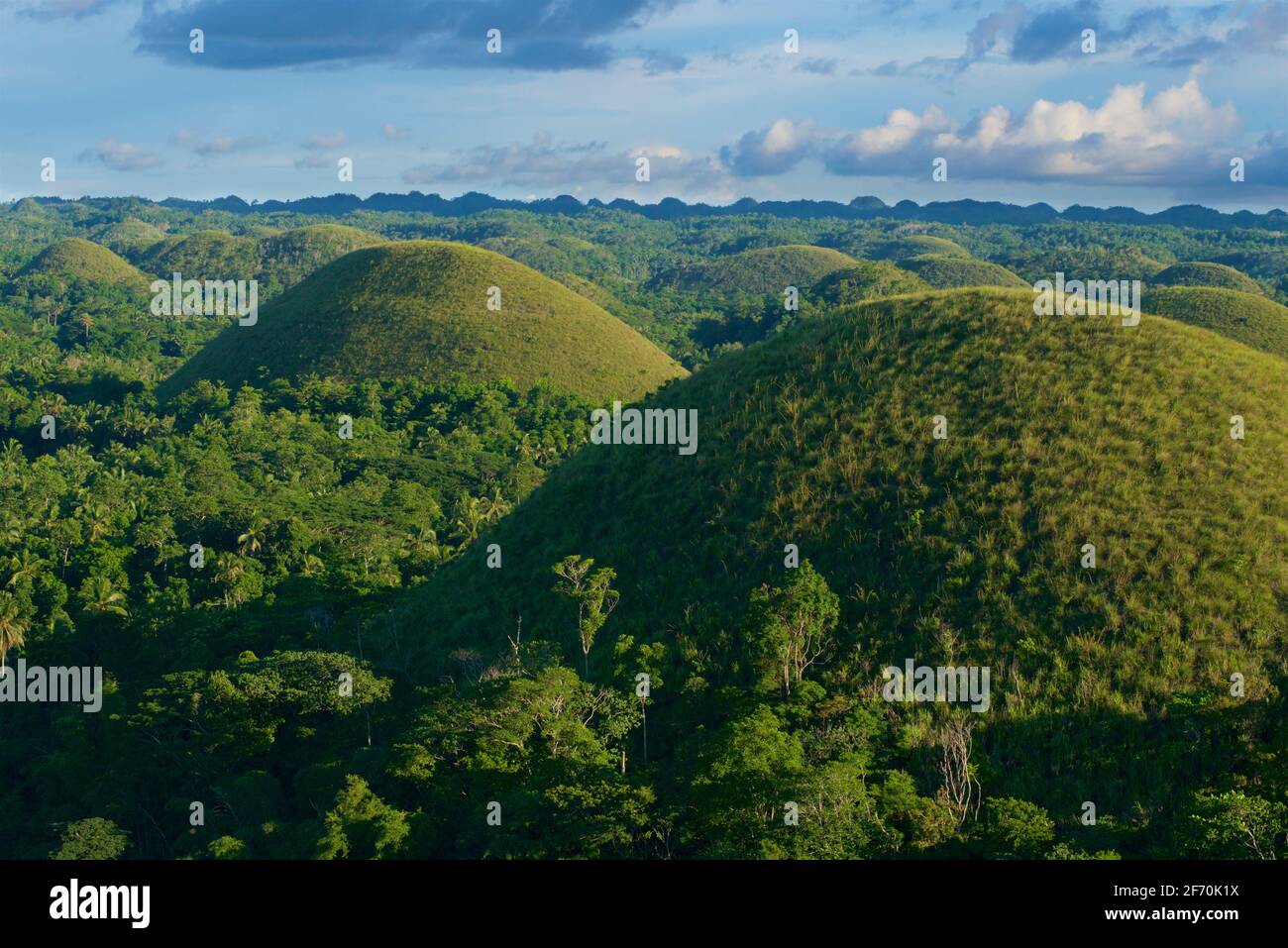 Vista de 'Chocolate Hills', Carmen, provincia de Bohol, Filipinas