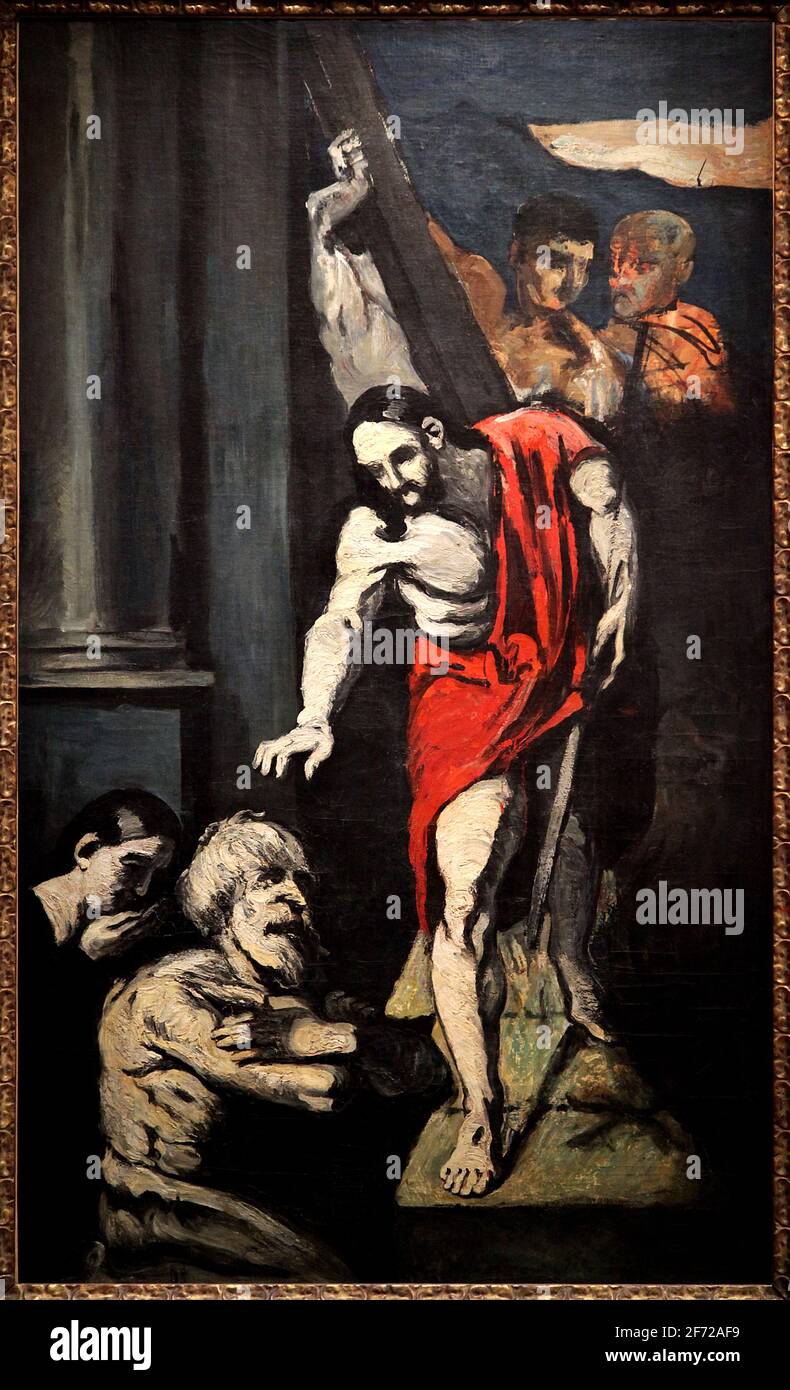 Cristo en Limbo.Circa 1867 por Paul Cézanne 1839-1906 Foto de stock