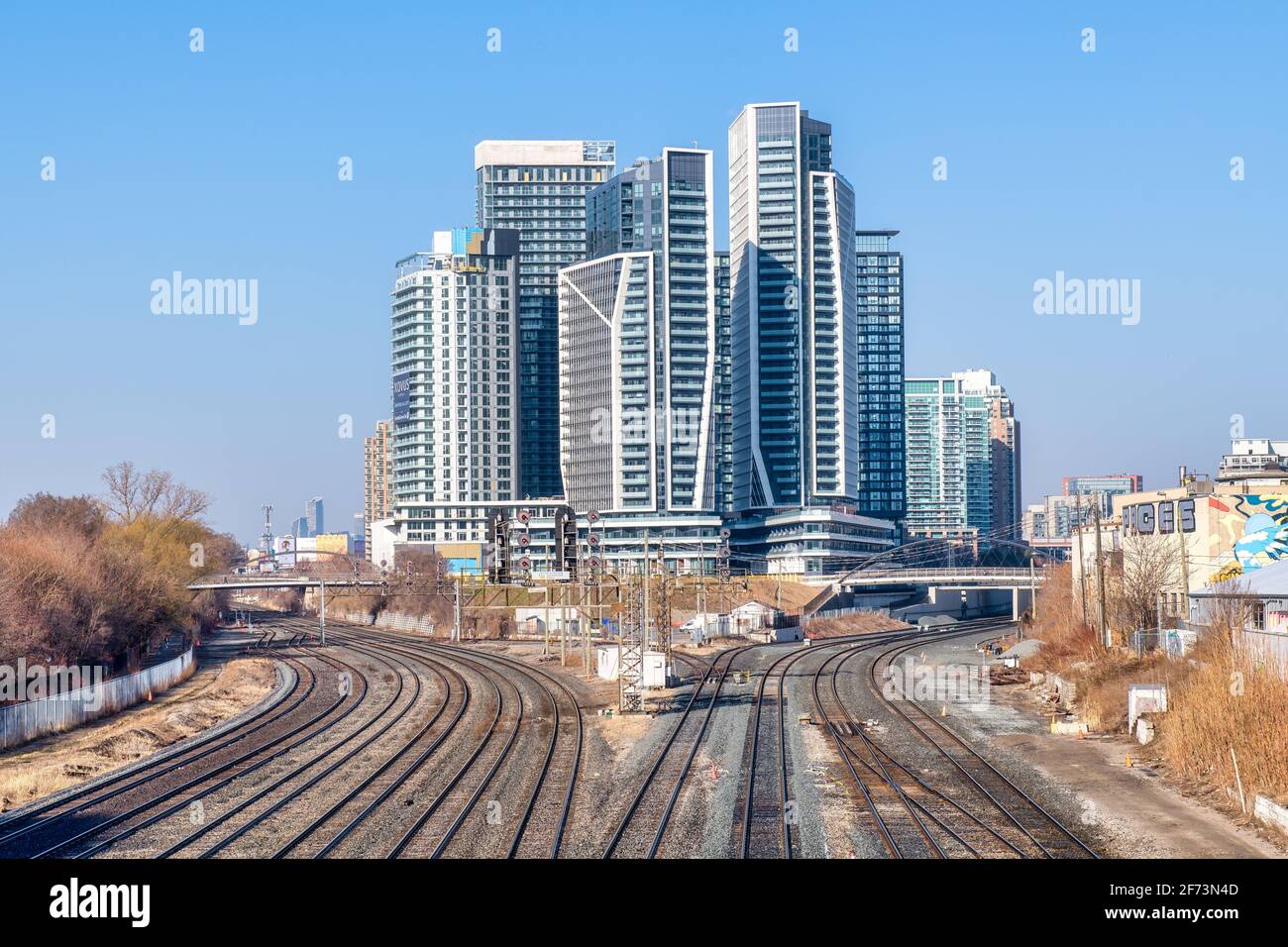 Edificios en la ciudad de Toronto, Canadá Foto de stock