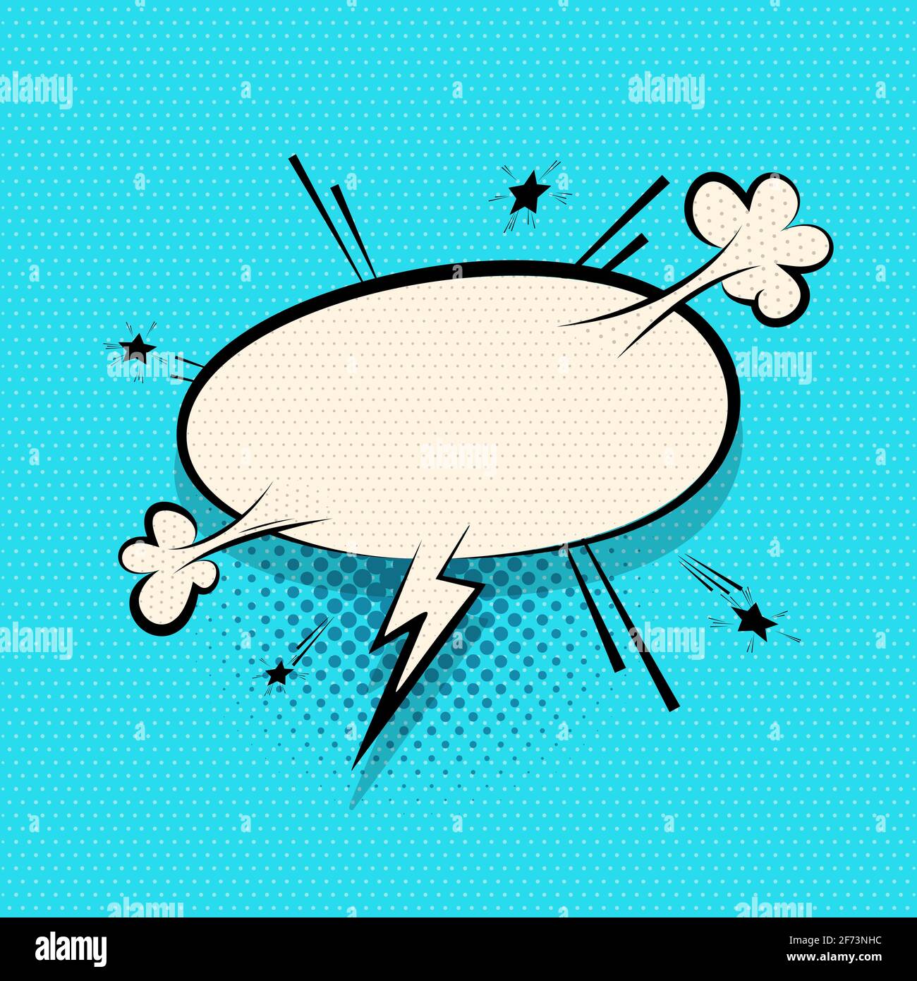 Comics voz burbuja para el texto pop arte diseño. Nube de diálogo vacía de color para sombra de medios tonos de mensaje de texto. Comics sketch explosión salpicadura cómic t Ilustración del Vector