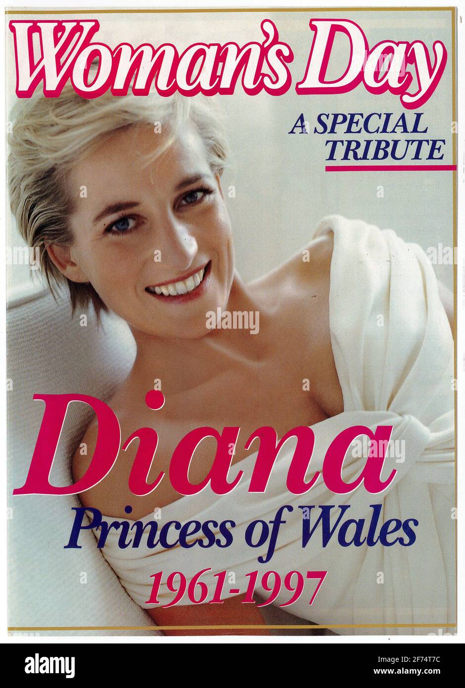 Portada de la revista Australian Woman's Day alrededor del 15 de septiembre de 1997, como homenaje a Diana, Princesa de Gales Foto de stock