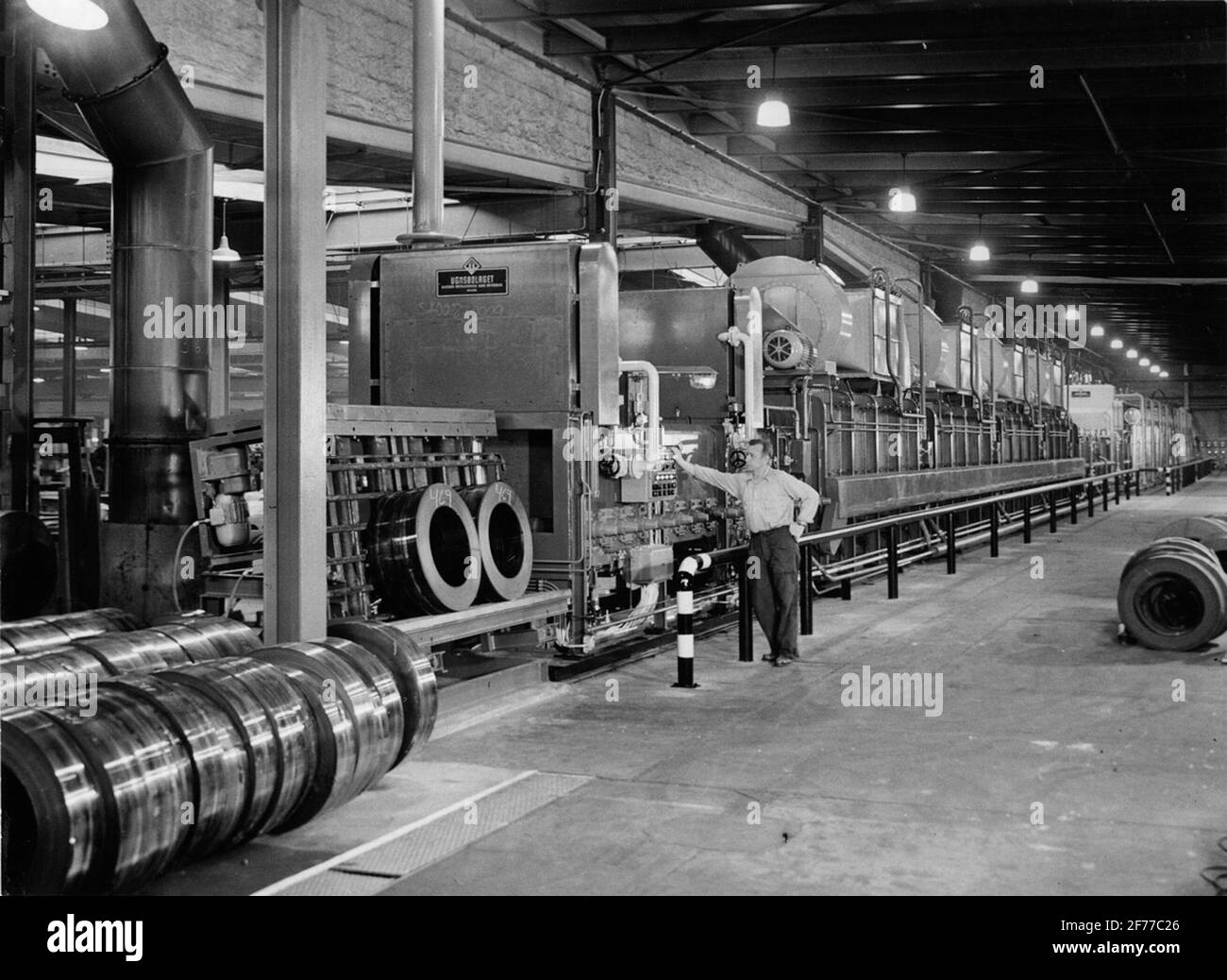 Munkfors uso en Värmland. Horno radiante de acero con cinta continua  Fotografía de stock - Alamy