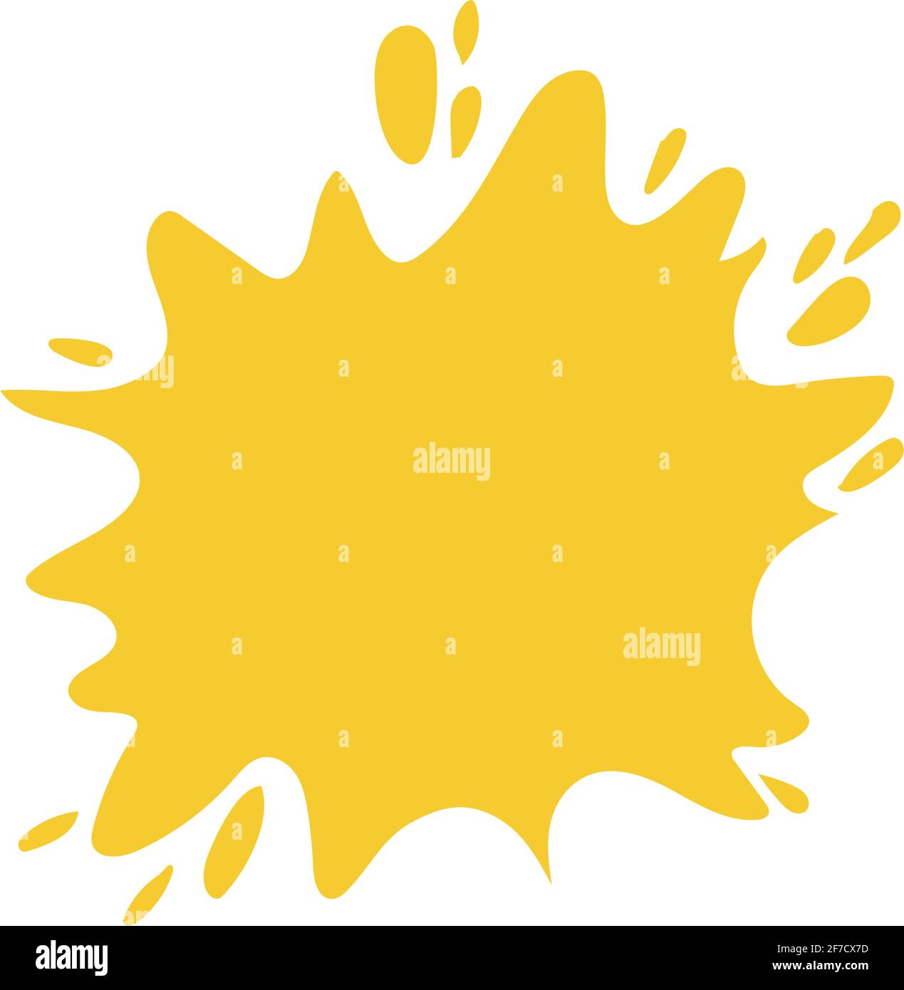 mancha de pintura amarilla Imagen Vector de stock - Alamy