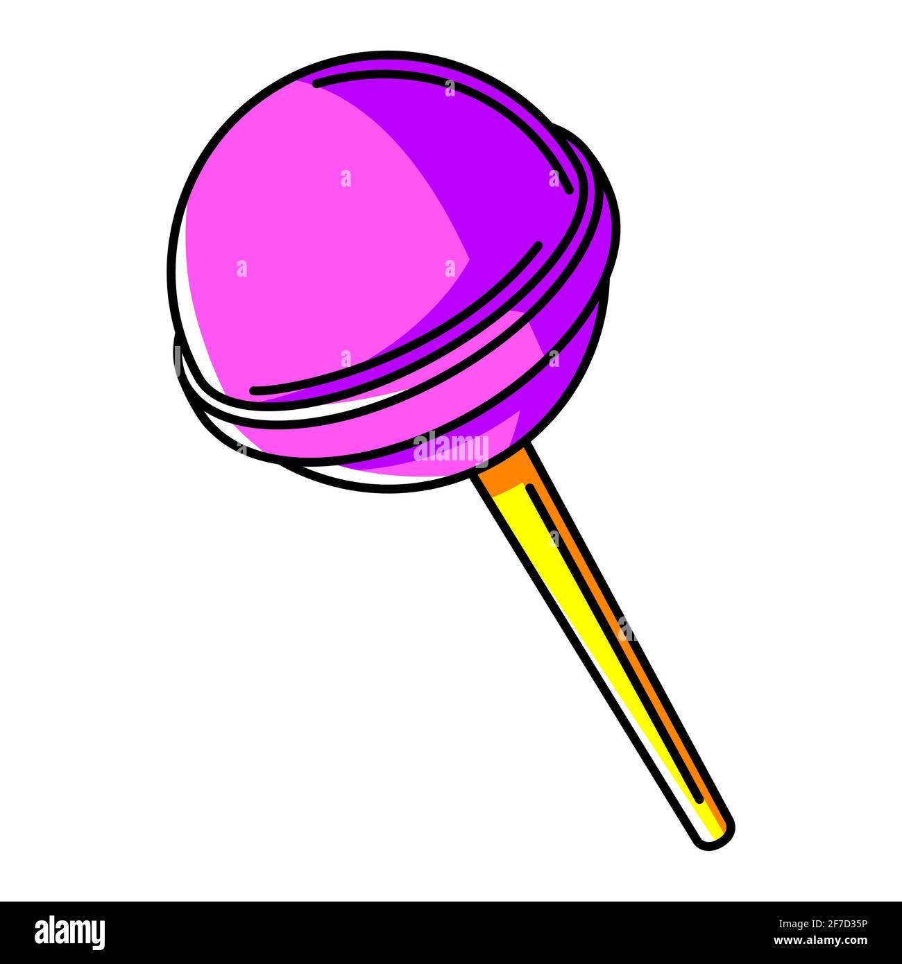 Ilustraci n De Lollipop Icono De Dibujos Animados Bonitos Y Coloridos