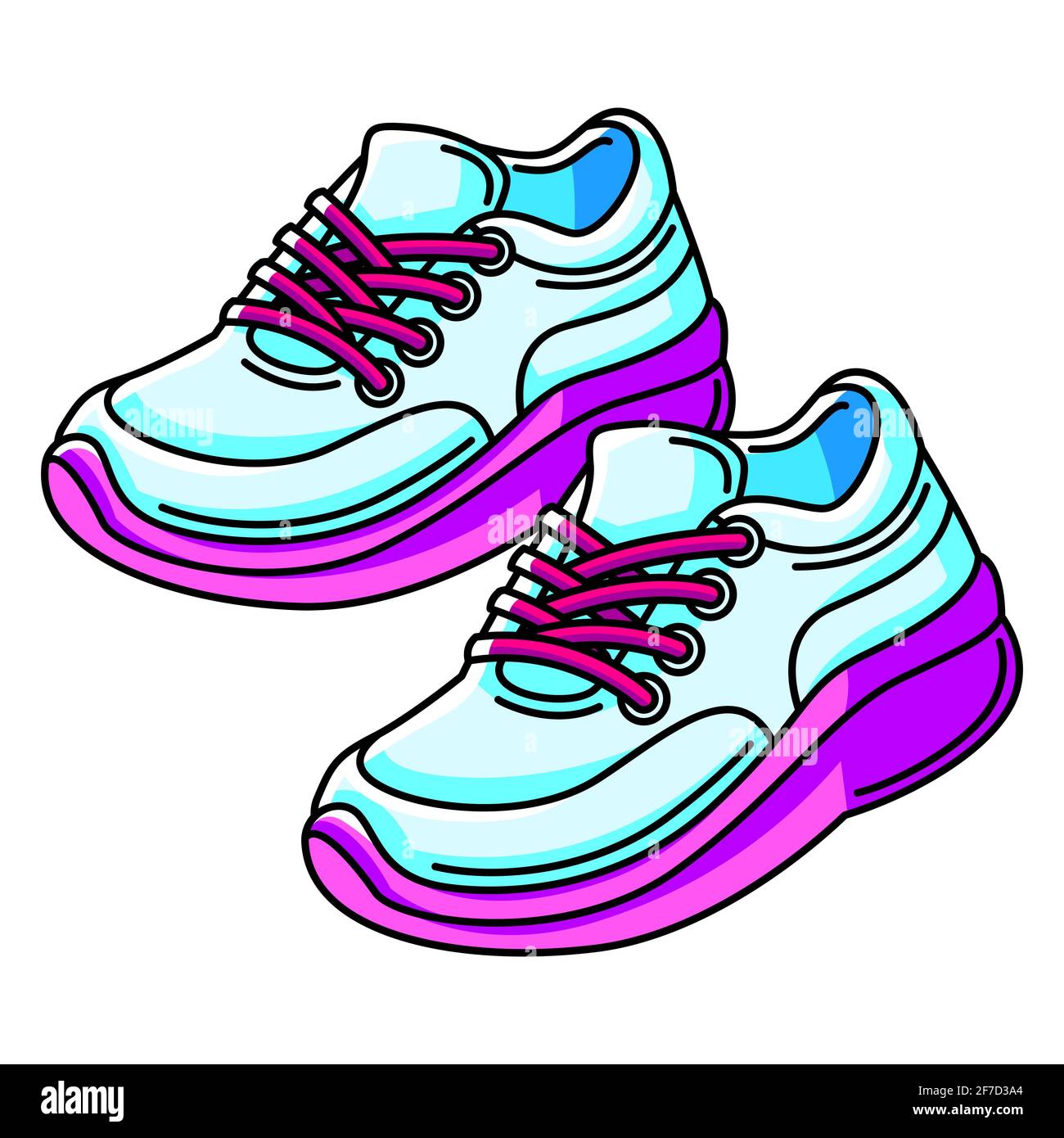 Ejército Prestador torre Ilustración de zapatillas de deporte. Icono de dibujos animados bonitos y  coloridos Imagen Vector de stock - Alamy