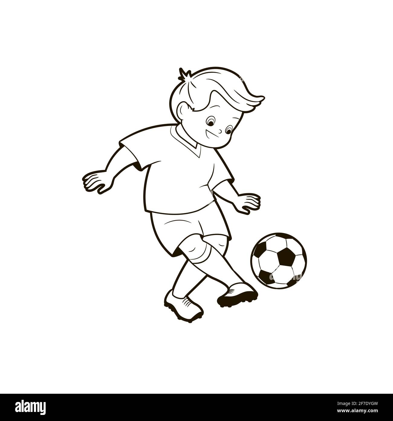 Libro para colorear; representaciones de chicos de fútbol en varias posiciones jugando un balón de fútbol . Ilustración vectorial en estilo de dibujos animados, arte lineal en blanco y negro Imagen Vector Libro para colorear; representaciones de chicos de fútbol en varias posiciones jugando un balón de fútbol . Ilustración vectorial en estilo de dibujos animados, arte lineal en blanco y negro Imagen Vector