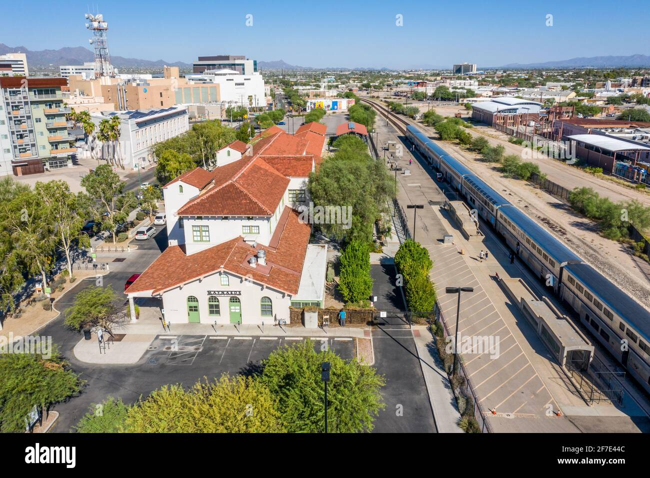 Estación Amtrak de Tucson, Arizona, AZ, Estados Unidos Foto de stock