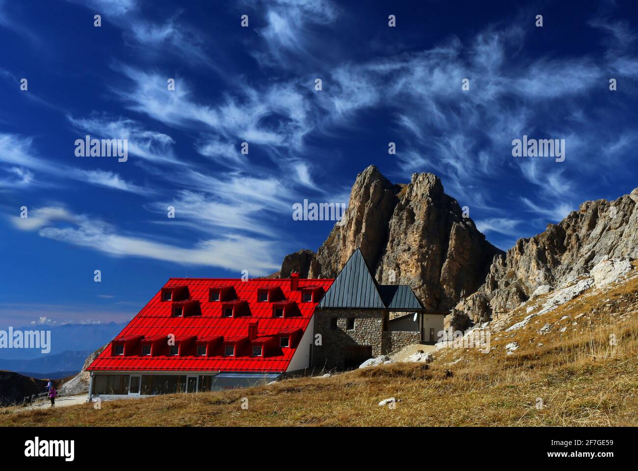 Dolomitas, Dolomitas, Südtirol, Italien, Tierser Alp auf der Seiser Alm beim Langkofel oder Sasso Lungo Foto de stock