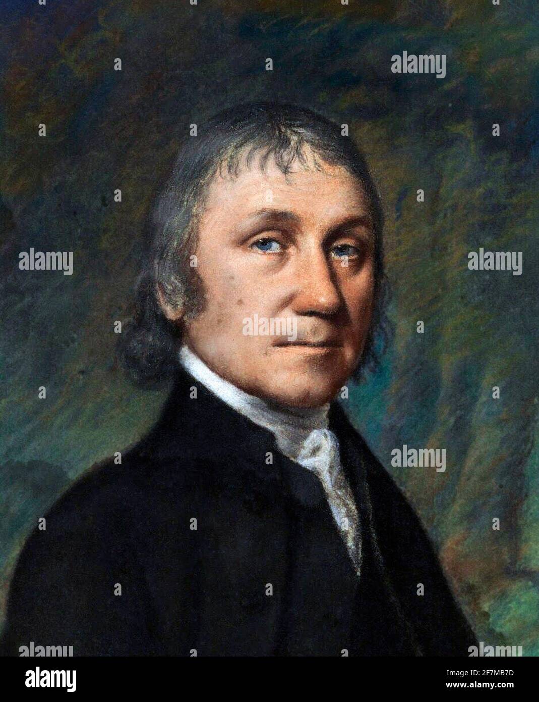 Joseph Priestley. Retrato del químico inglés y filósofo natural, Joseph Priestley (1733-1804) por Ellen Sharples, pastels, c. 1797 Foto de stock