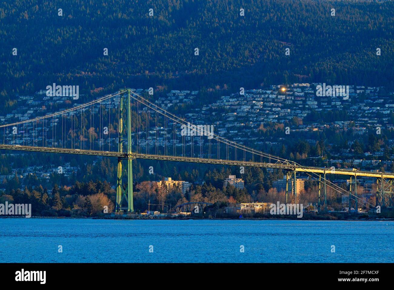 Lions Gate Bridge, Vancouver, British Columbia, Canadá Foto de stock
