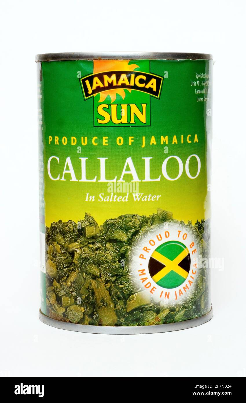 Calaloo jamaicano estañado Foto de stock