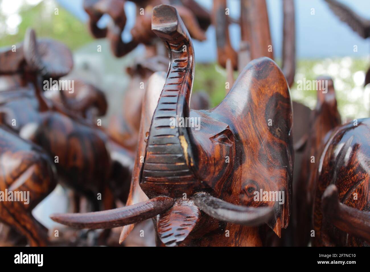 Artesanía tallada en madera de hierro, figuras de animales y  representaciones del desierto de Sonora hechas a mano por artesanos que  esculpen madera para la venta como souvenirs para la venta en